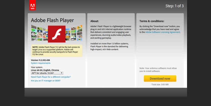 Adobe’s latest Flash Player