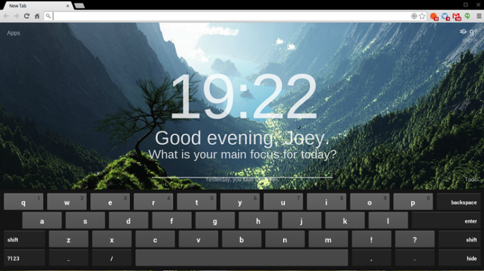 the Google Chrome Virtual Keyboard